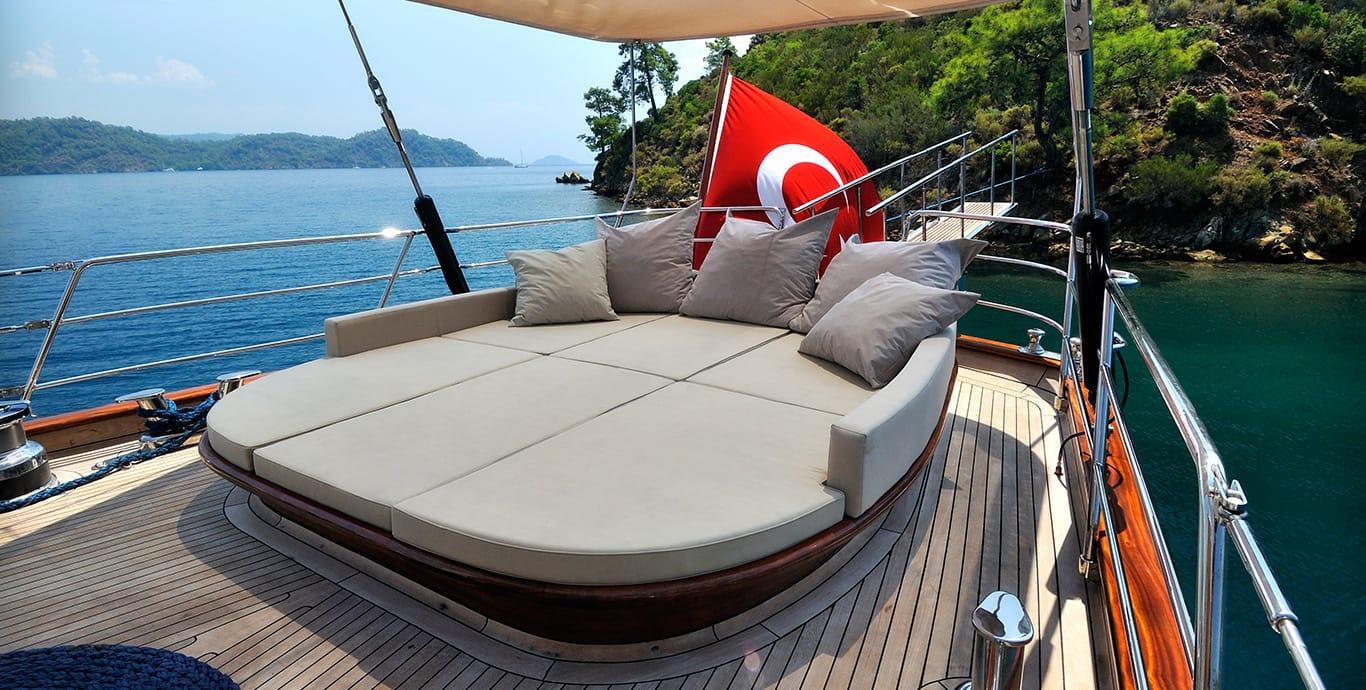 Aboard ARIA I a 183ft (56.01m) luxury sailing yacht , built by ARK YACHT in 2011
