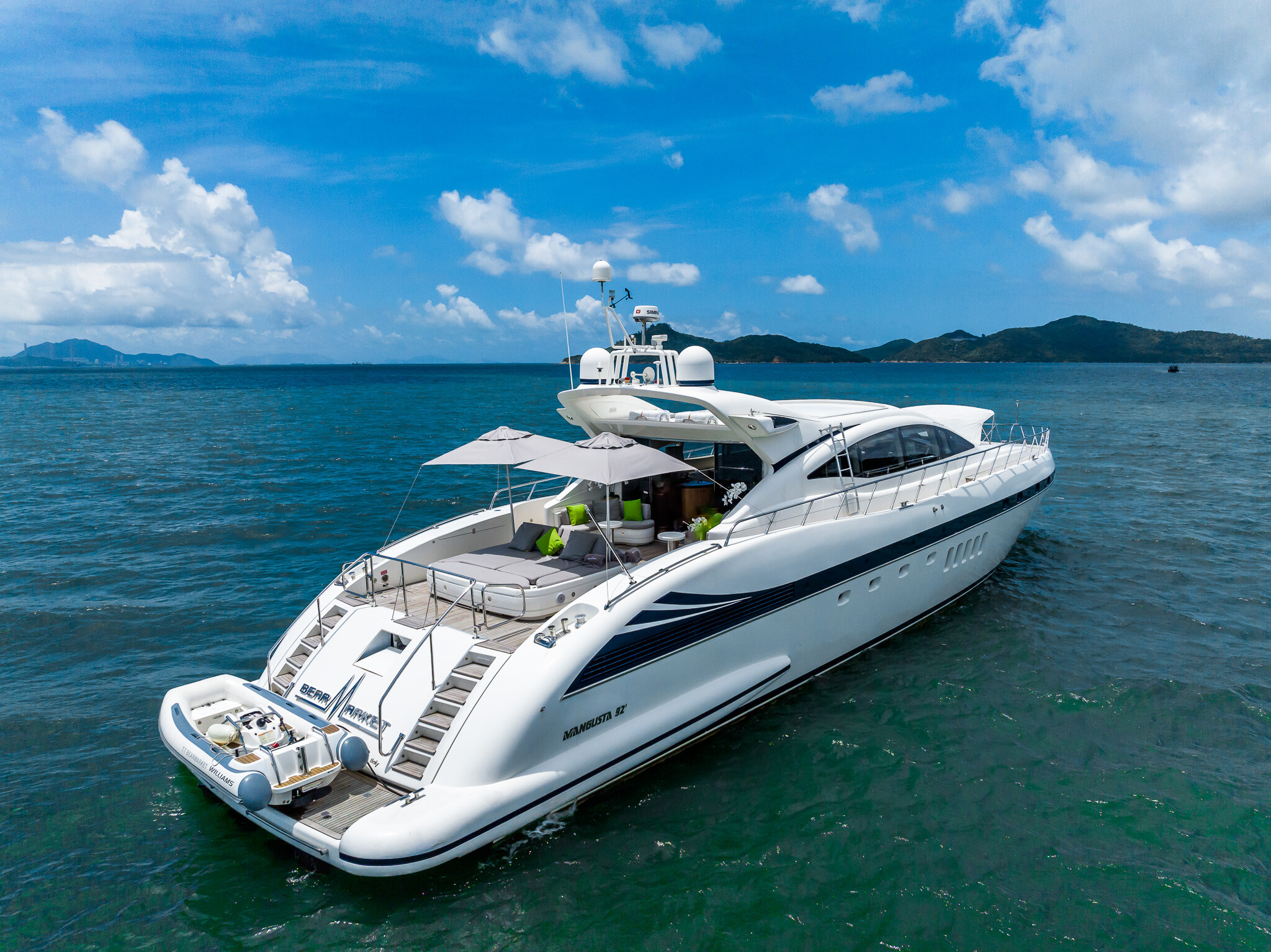 Aboard BEAR MARKET a 92ft (28.27m) luxury motor yacht , built by OVERMARINE in 2003