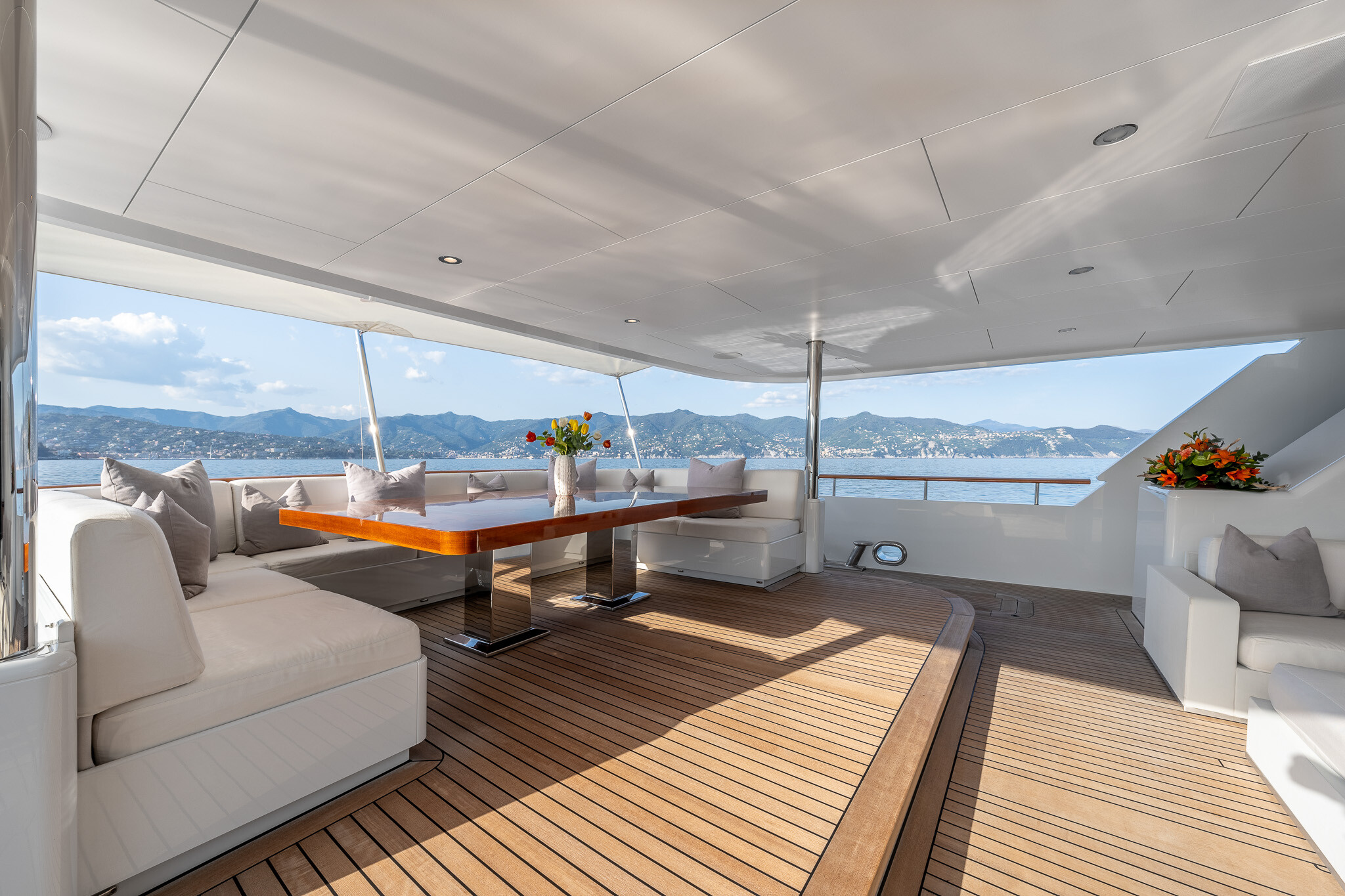 Aboard GO a 141ft (43m) luxury motor yacht for Sale & Charter available with Fraser Yachts, built by FEADSHIP in 2010