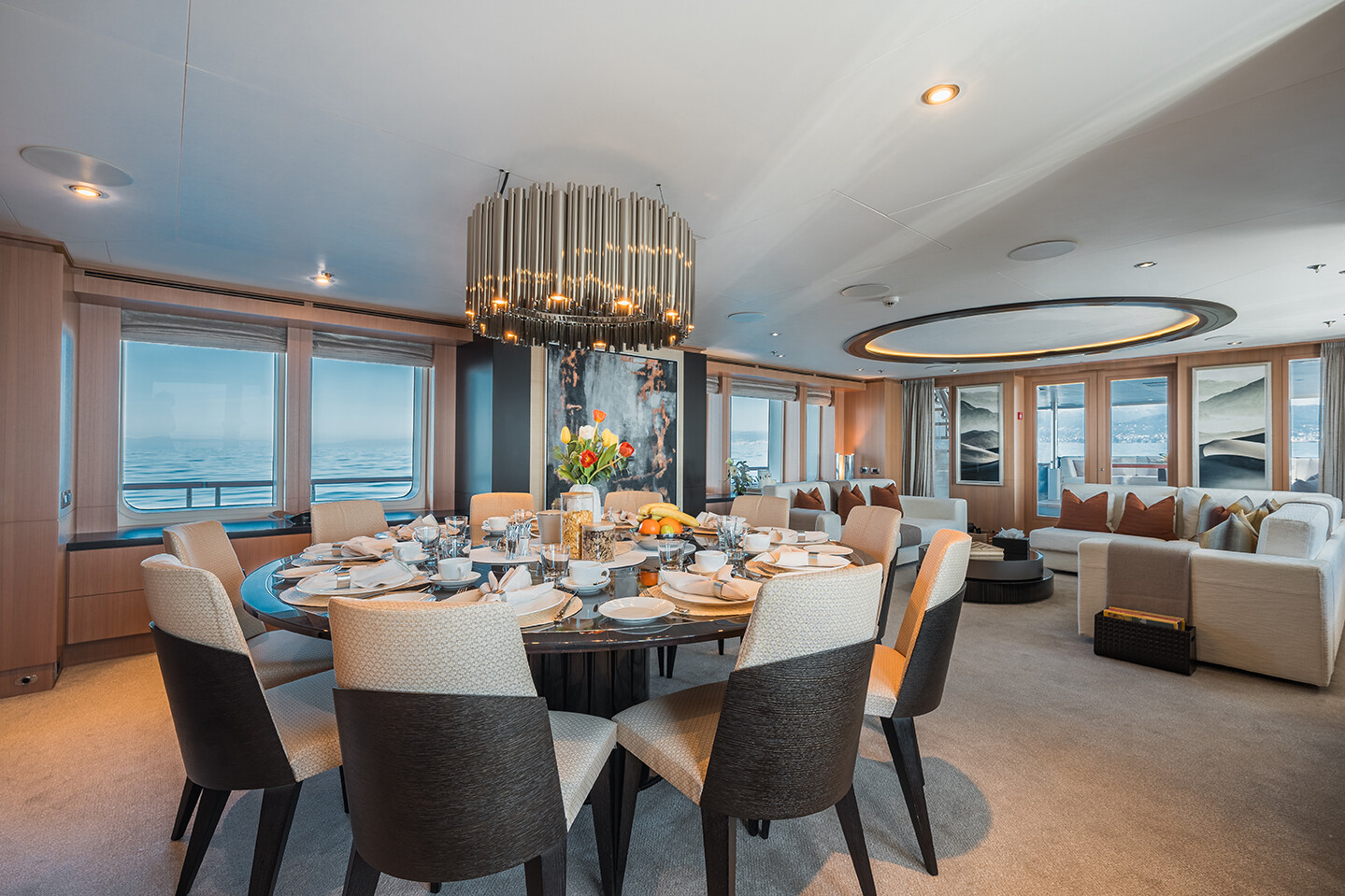 Aboard GO a 141ft (43m) luxury motor yacht for Sale & Charter available with Fraser Yachts, built by FEADSHIP in 2010