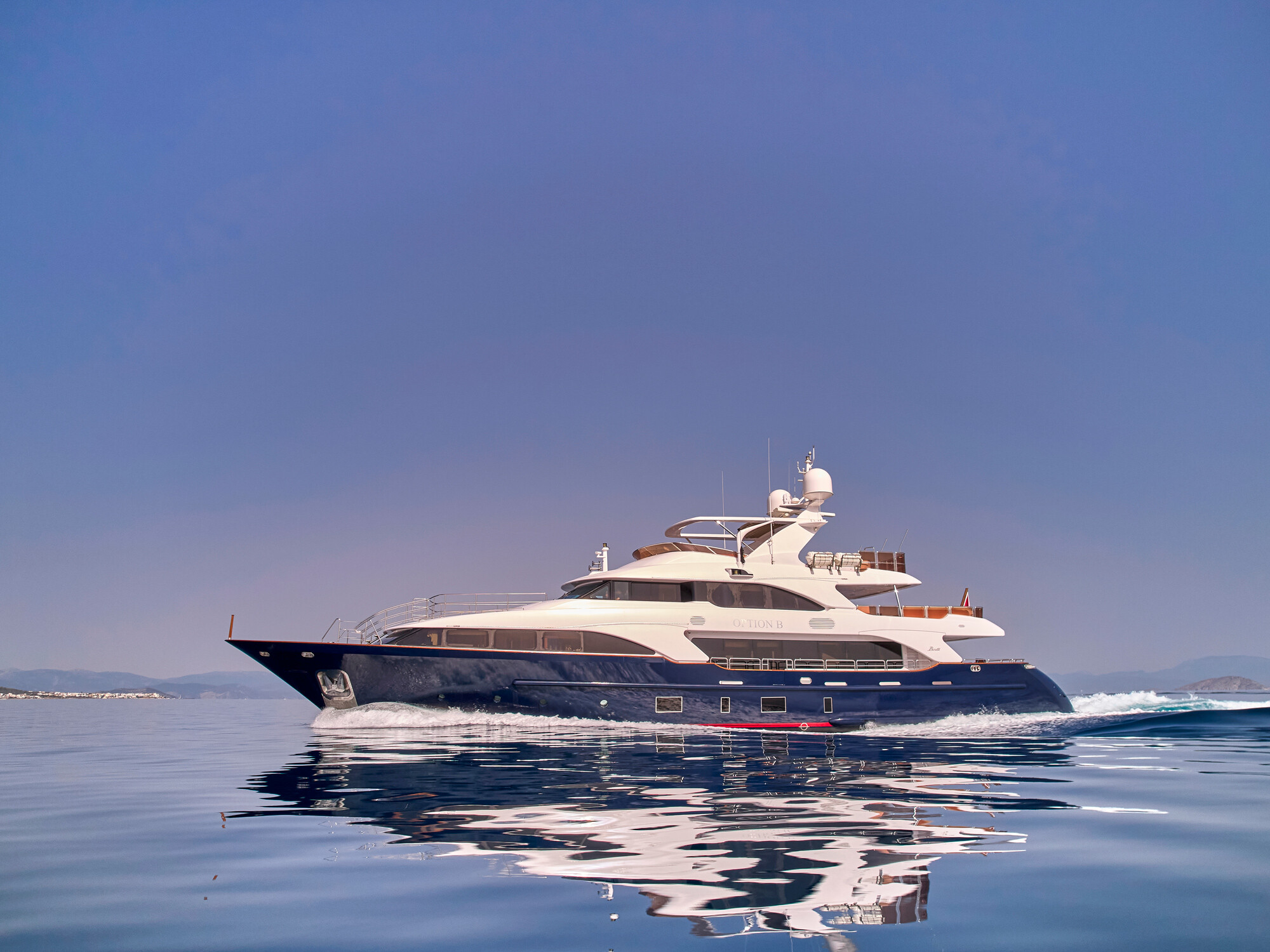 Aboard OPTION B a 121ft (36.88m) luxury motor yacht for Charter available with Fraser Yachts, built by BENETTI in 2012