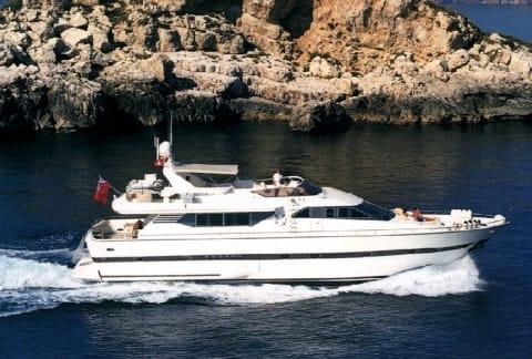 Aboard DORABELLA C a 78ft (24m) luxury motor yacht , built by CTM PHANTOM in 1991