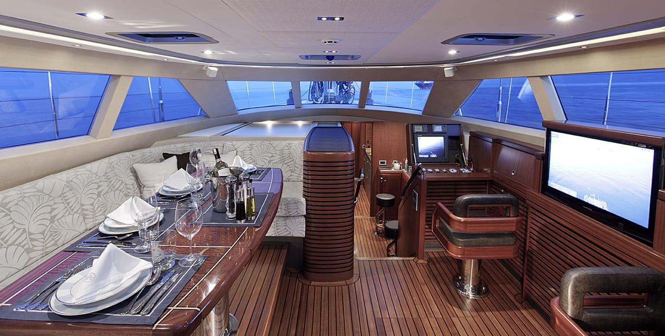 Aboard ASSAI a 82ft (24.99m) luxury sailing yacht , built by ALIA YACHTS in 2012
