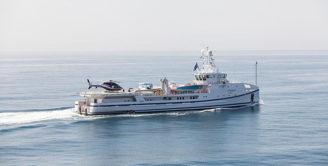 Aboard GARCON a 219ft (67m) luxury motor yacht , built by DAMEN YACHTING in 2012