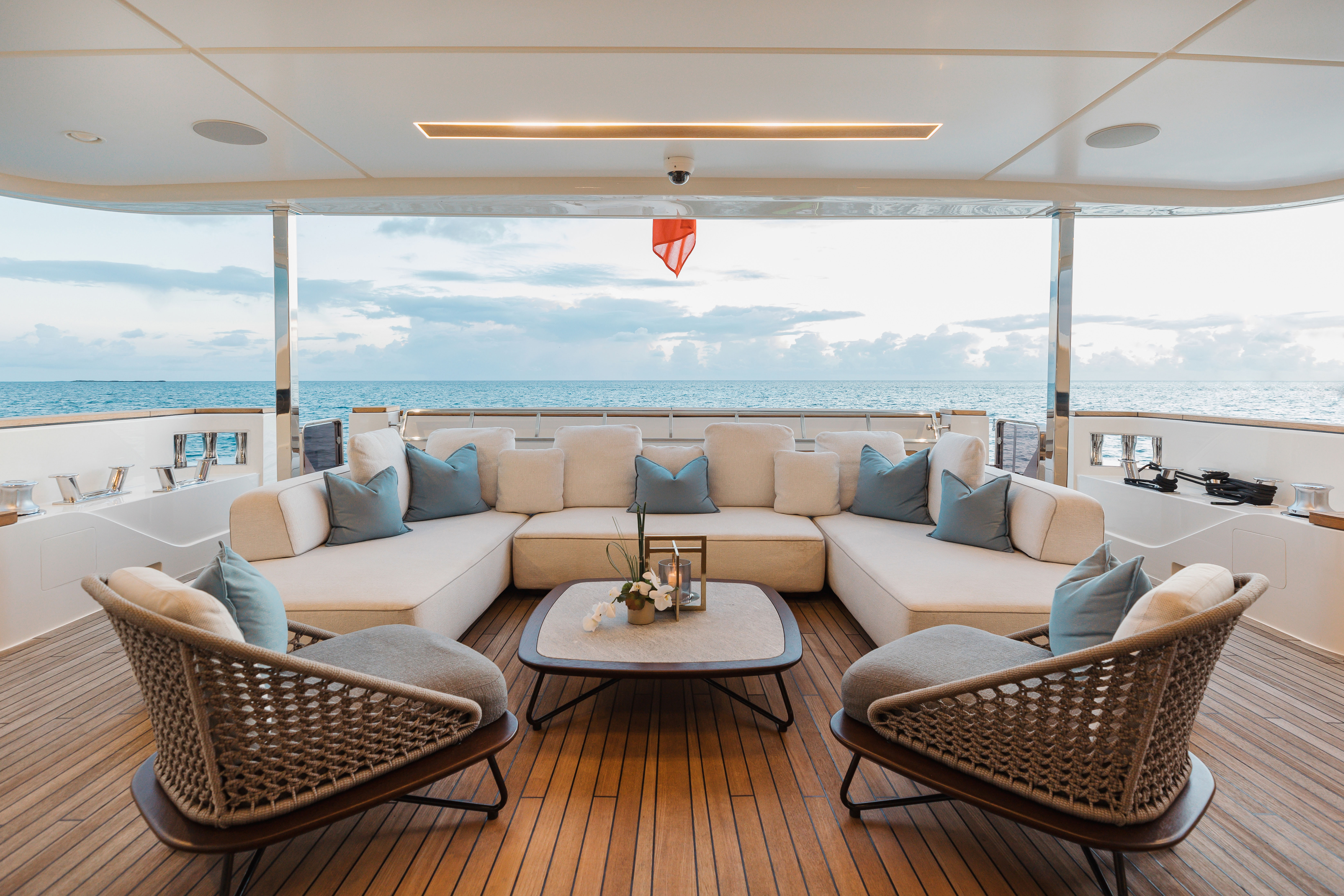 Aboard EROS a 121ft (37.04m) luxury motor yacht for Charter available with Fraser Yachts, built by FERRETTI CUSTOM LINE in 2019