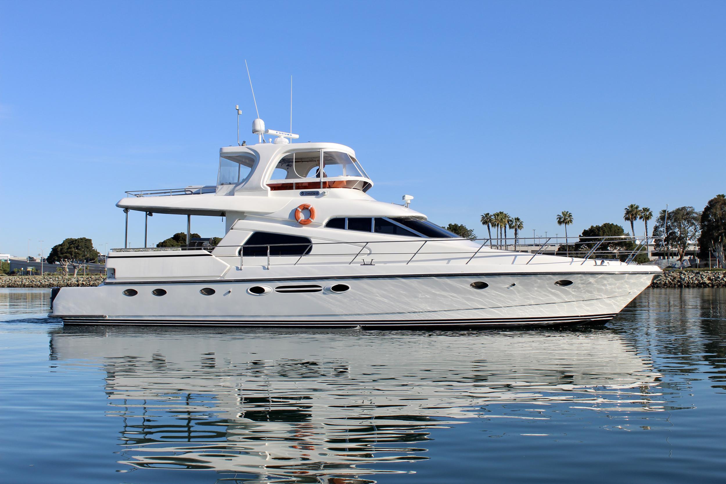 Aboard BUCKET LIST a 58ft (17.68m) luxury motor yacht , built by JOHNSON YACHTS in 2005