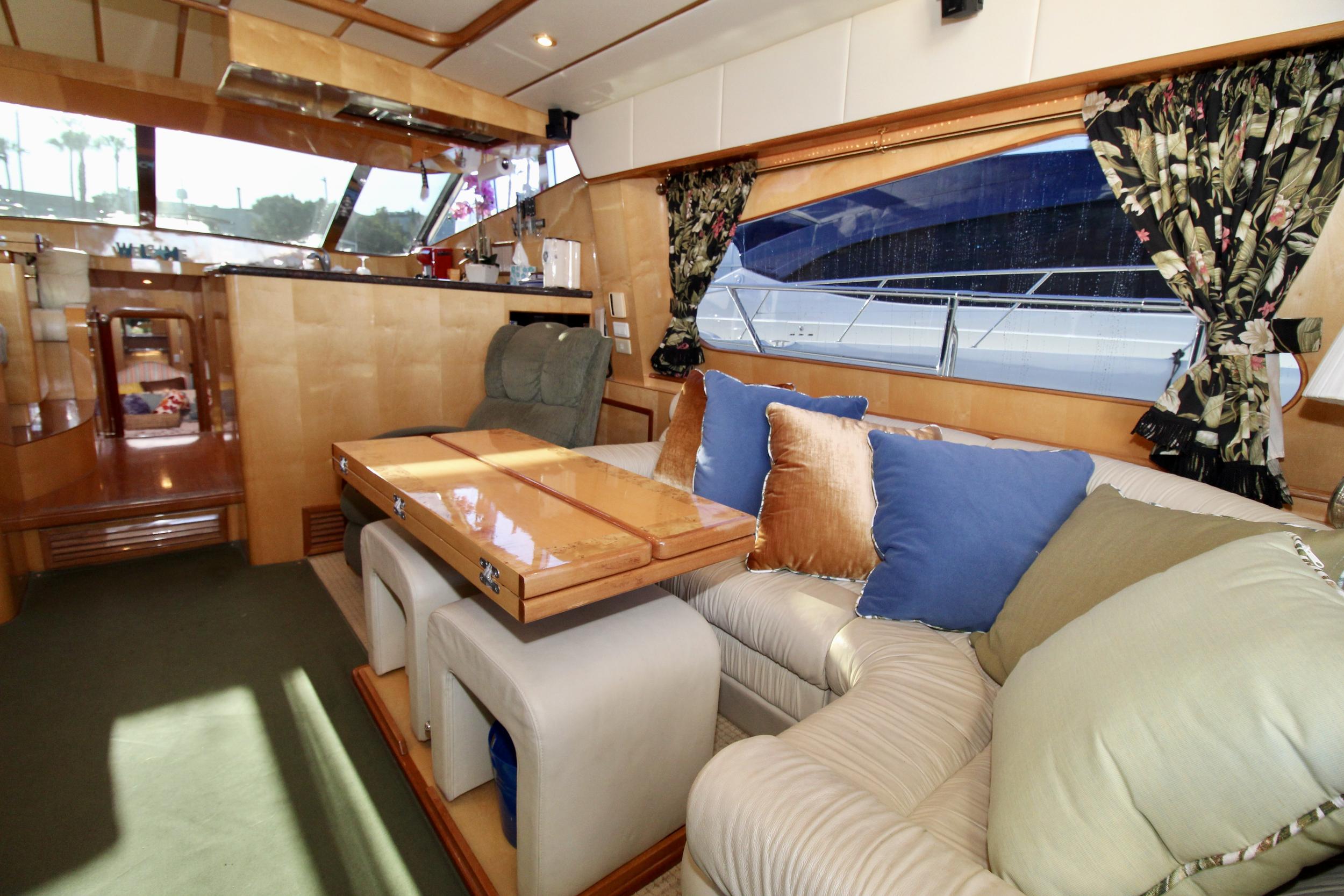 Aboard BUCKET LIST a 58ft (17.68m) luxury motor yacht , built by JOHNSON YACHTS in 2005