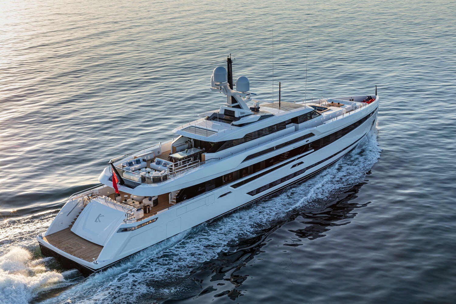 Aboard K2 a 163ft (49.91m) luxury motor yacht for Charter available with Fraser Yachts, built by COLUMBUS YACHTS in 2021