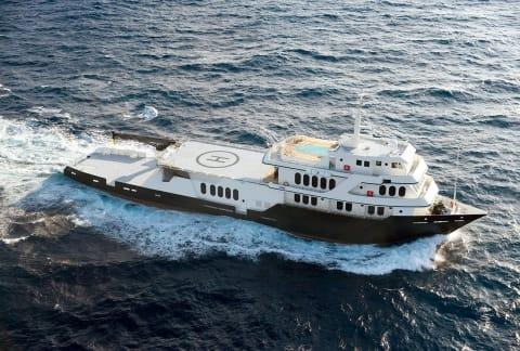 Aboard GLOBAL a 220ft (67.06m) luxury motor yacht , built by SHADOW MARINE in 1982