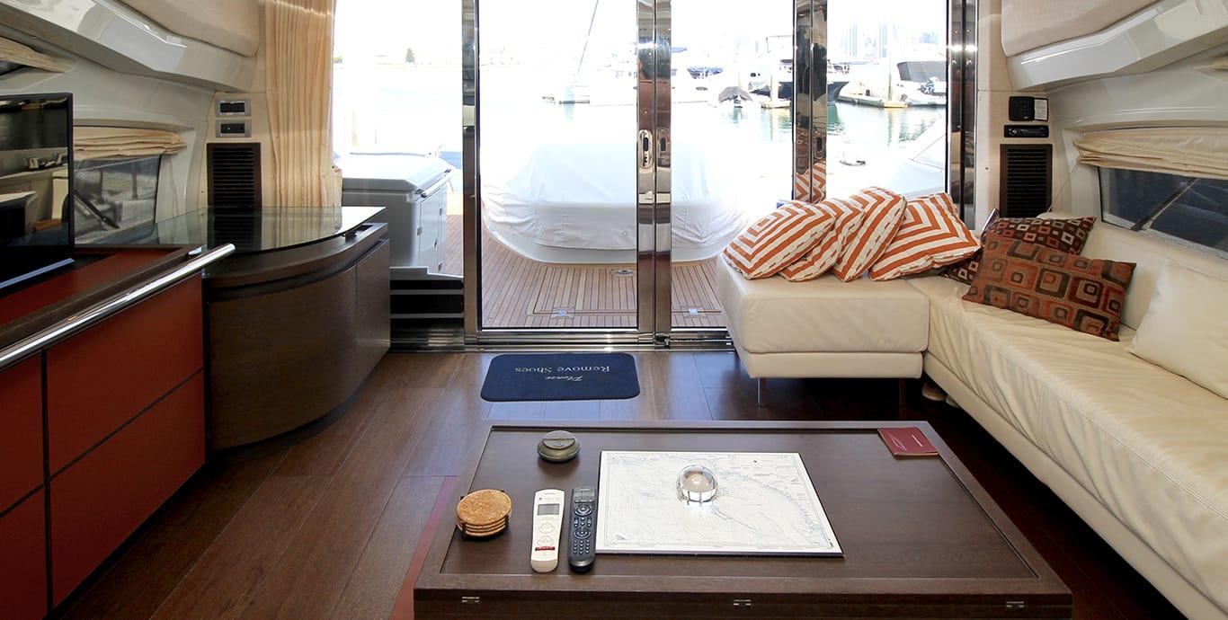 Aboard BENEDETTO a 62ft (18.9m) luxury motor yacht , built by AZIMUT in 2009