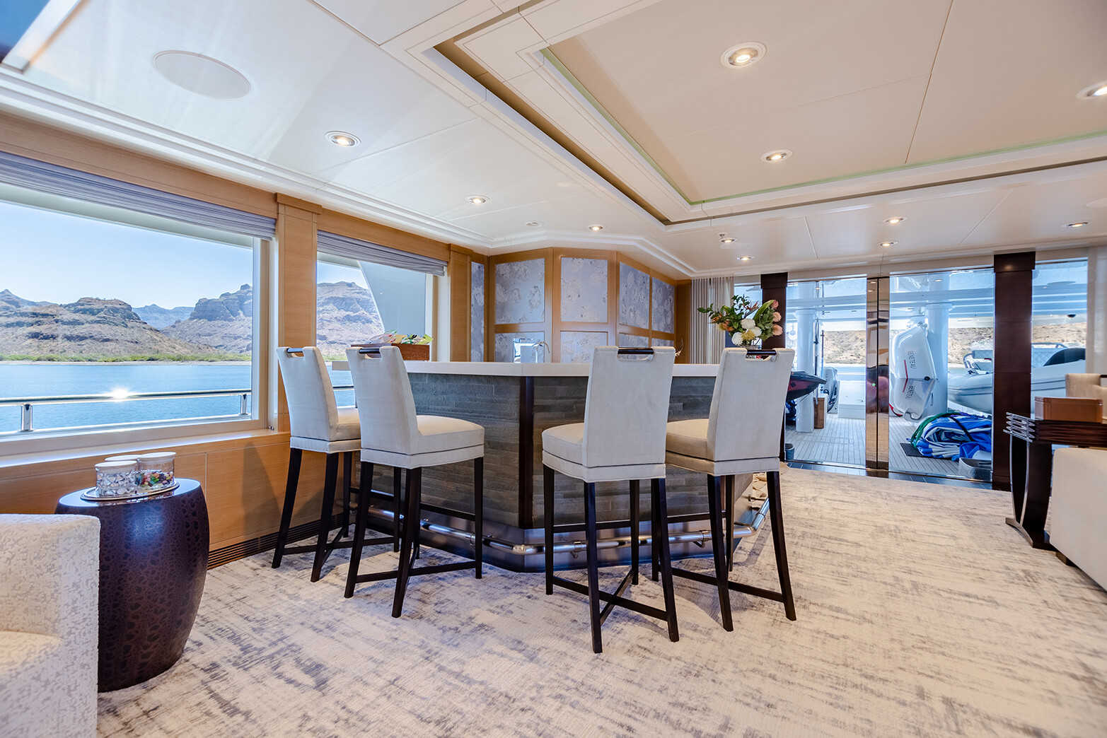 Aboard ROCHADE a 156ft (47.55m) luxury motor yacht for Sale available with Fraser Yachts, built by DELTA MARINE in 2011