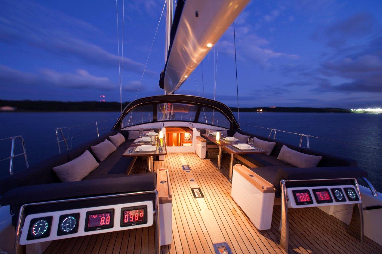 Aboard ALCHEMY IV a 82ft (24.99m) luxury sailing yacht for Charter available with Fraser Yachts, built by NAUTOR’S SWAN in 2009