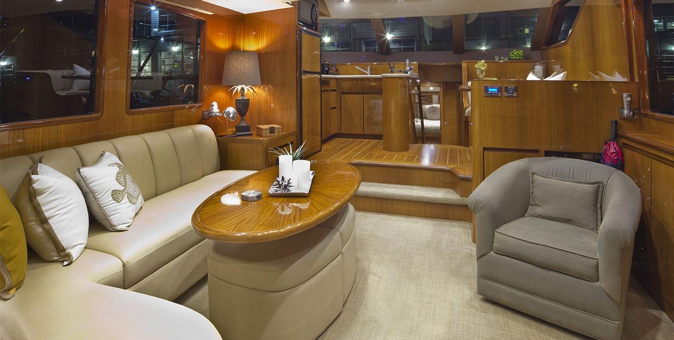 Aboard ABBY LOUISE a 52ft (15.85m) luxury motor yacht , built by OCEAN ALEXANDER in 2010