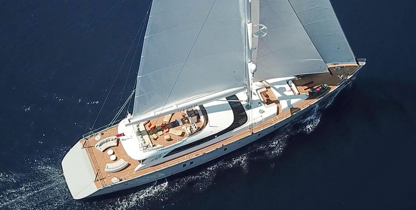 Aboard ALL ABOUT U 2 a 164ft (49.99m) luxury sailing yacht , built by ADA YACHT WORKS in 2019