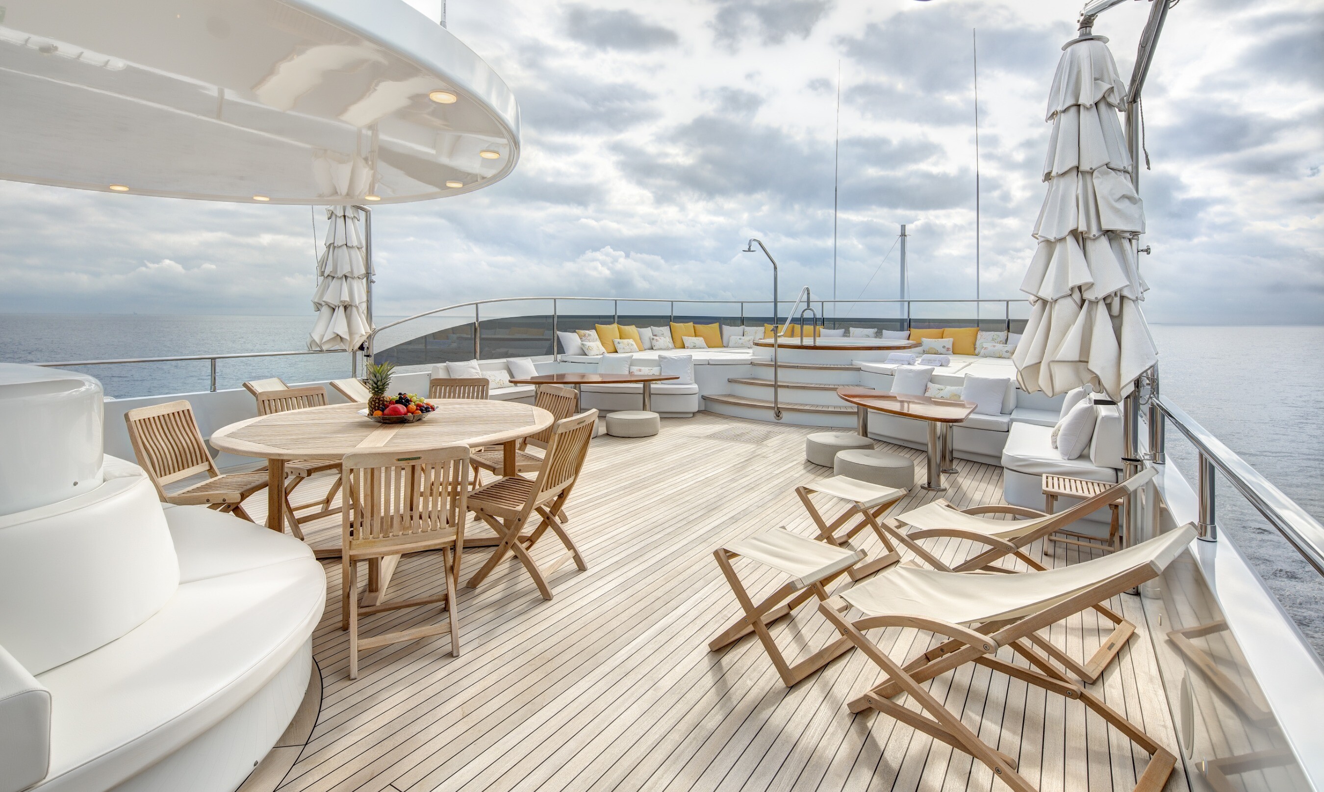 Aboard BARON TRENCK a ft (43.5m) luxury motor yacht , built by EUROCRAFT in 2011