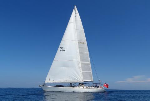 Aboard ASPIRATION a 86ft (26.21m) luxury sailing yacht , built by NAUTOR’S SWAN in 1988