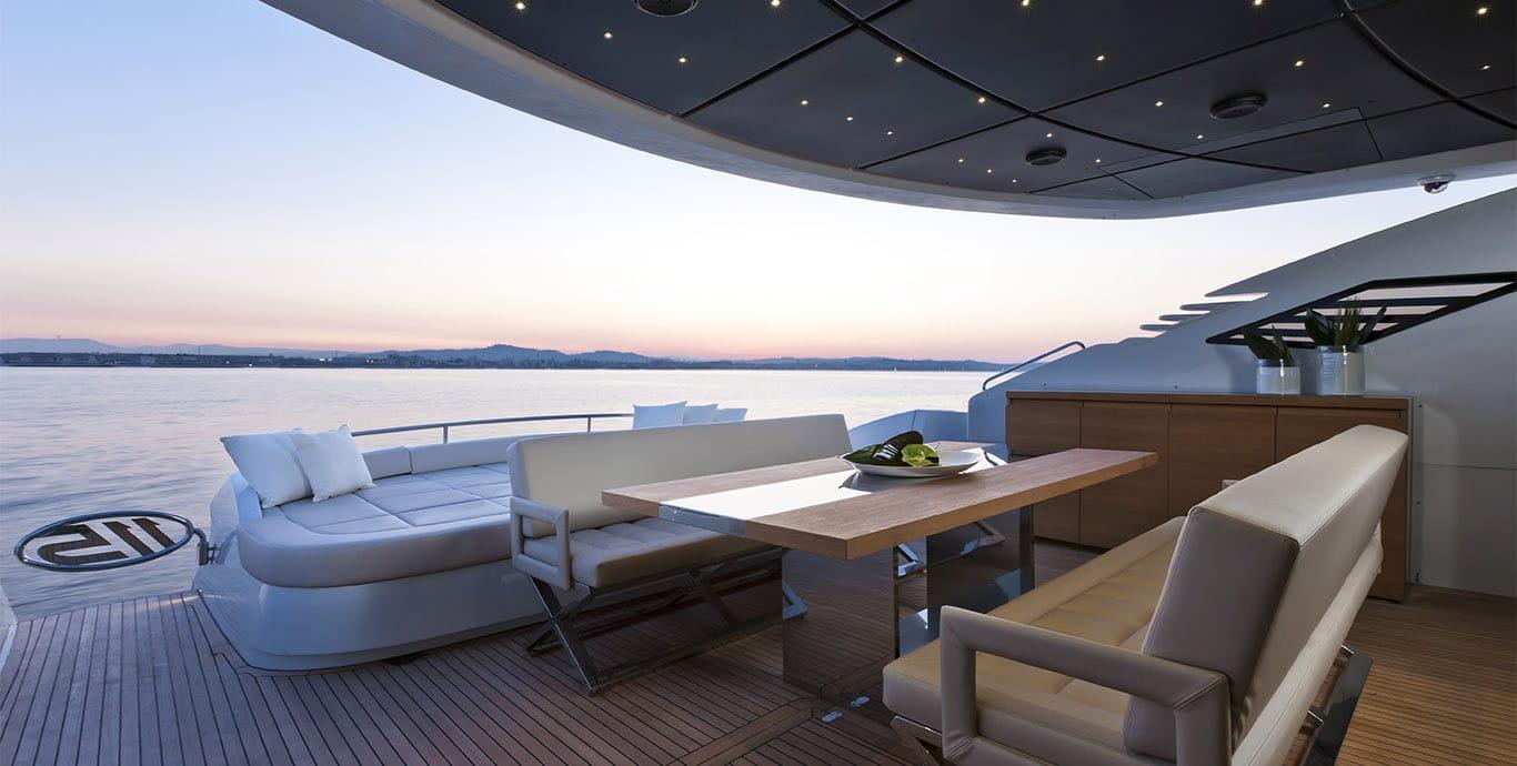 Aboard KUIKILA a 115ft (35.08m) luxury motor yacht , built by PERSHING in 2011