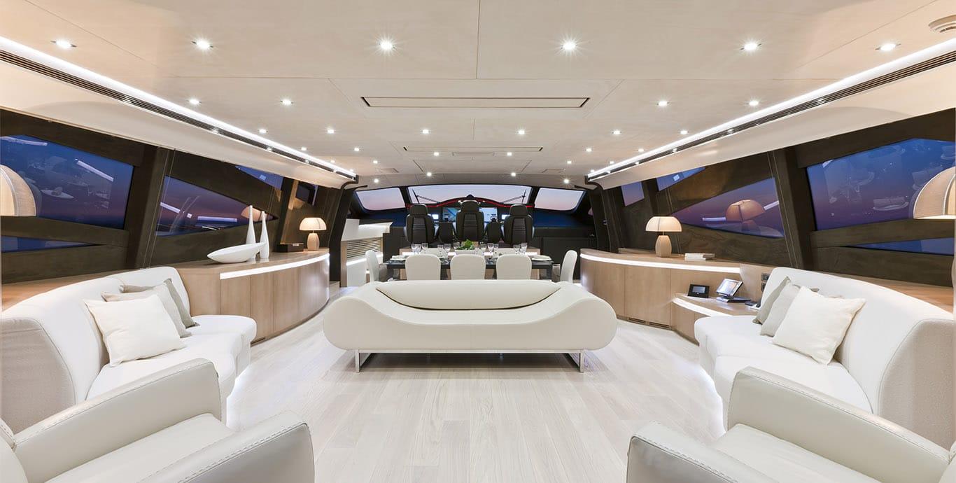 Aboard KUIKILA a 115ft (35.08m) luxury motor yacht , built by PERSHING in 2011