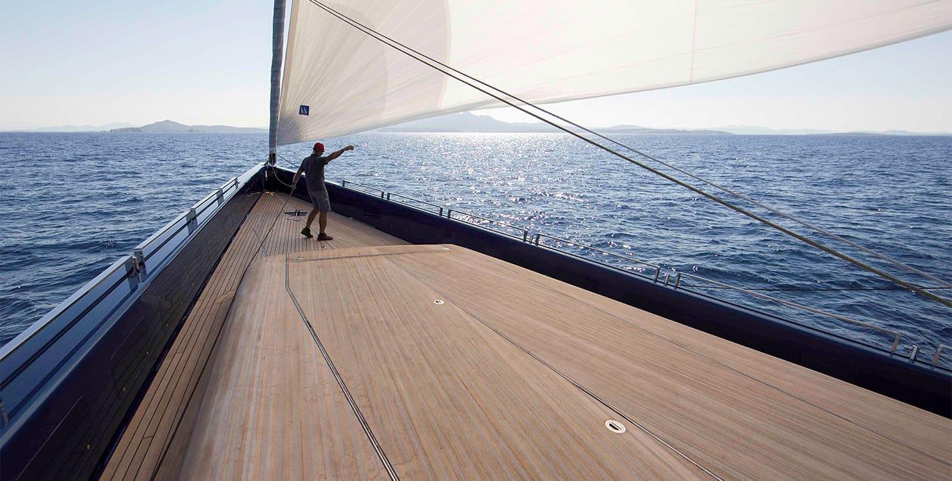 Aboard NATIVA a 157ft (48.01m) luxury sailing yacht , built by ARZANA NAVI in 2012