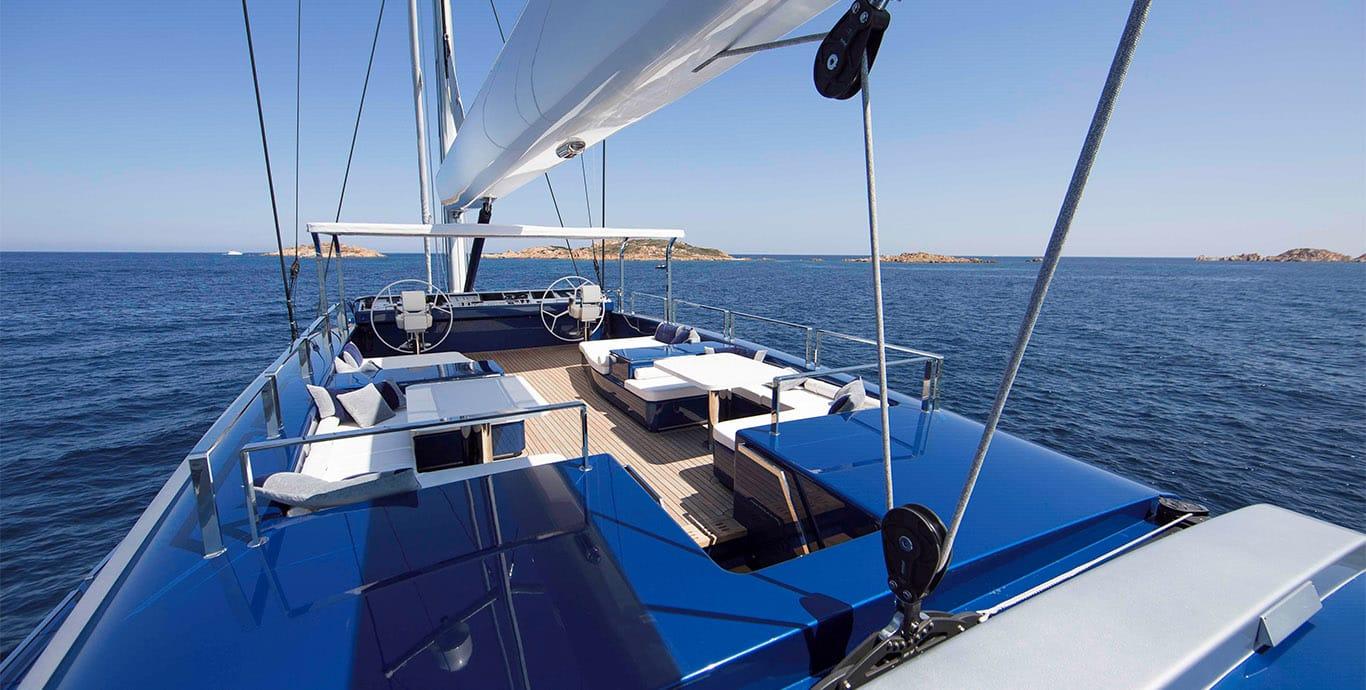 Aboard NATIVA a 157ft (48.01m) luxury sailing yacht , built by ARZANA NAVI in 2012