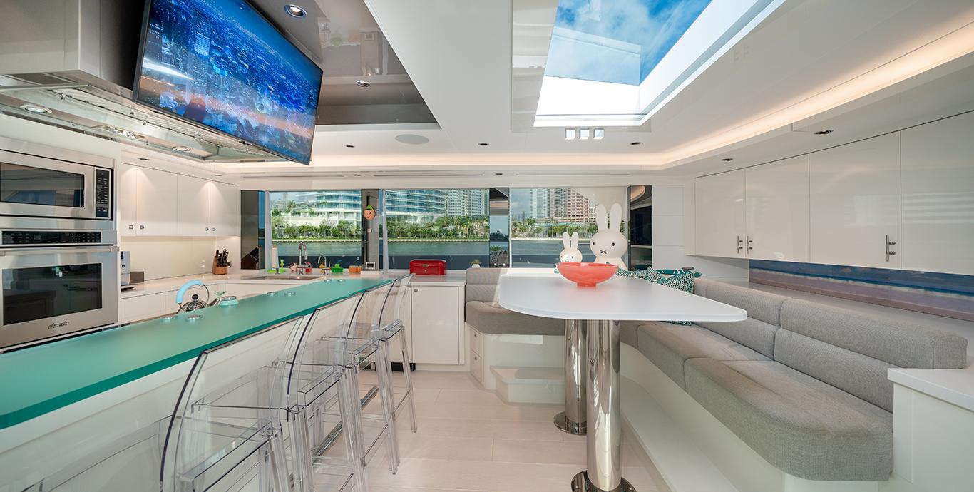 Aboard TINTIN a ft (34.14m) luxury motor yacht , built by WESTPORT in 2021