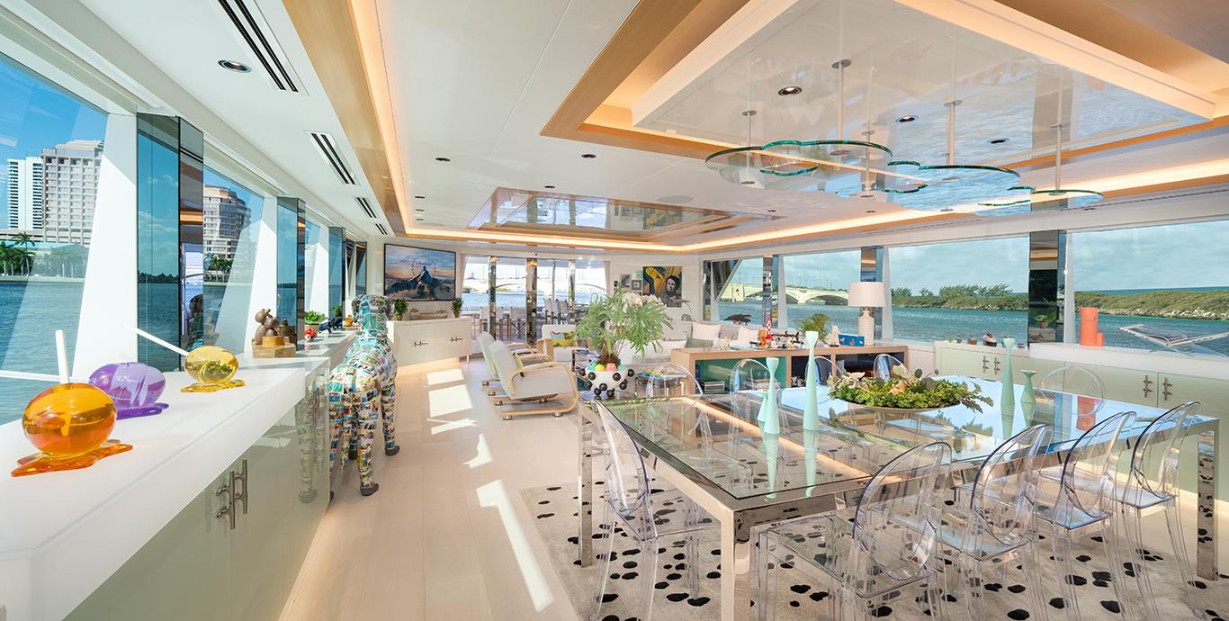 Aboard TINTIN a ft (34.14m) luxury motor yacht , built by WESTPORT in 2021