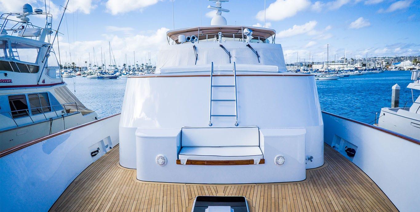 Aboard TRILOGY a 94ft (28.65m) luxury motor yacht , built by STEPHENS MARINE in 1984
