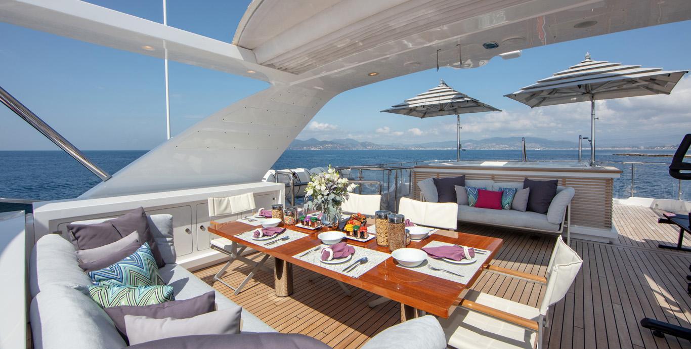 Aboard RETRIEVER a 121ft (36.9m) luxury motor yacht , built by BENETTI in 2013