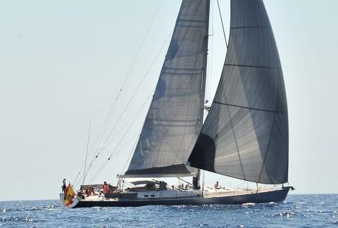 Aboard JOY II a 90ft (27.45m) luxury sailing yacht , built by MAG FRANCE in 1993