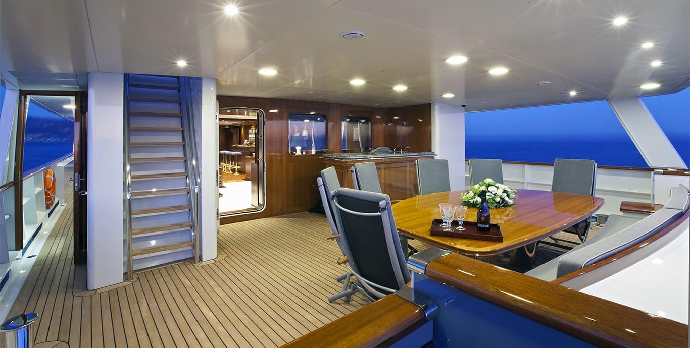 Aboard SEA EAGLE a 141ft (43m) luxury motor yacht , built by JFA YACHTS in 2011