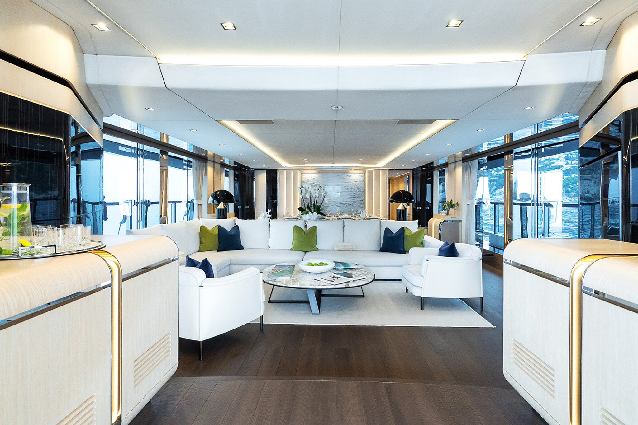 Aboard HALARA a 141ft (42.98m) luxury motor yacht for Sale & Charter available with Fraser Yachts, built by OVERMARINE in 2021