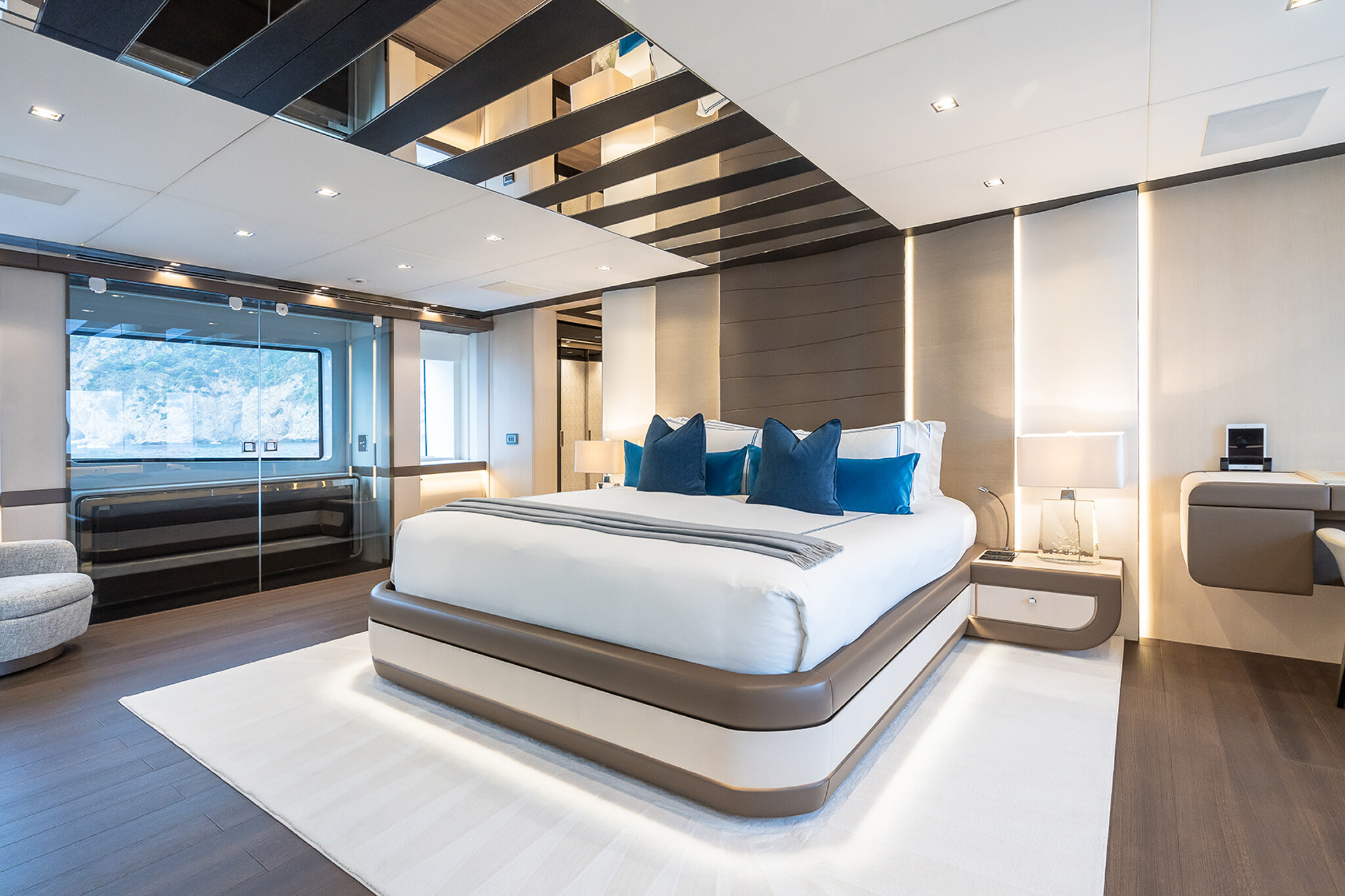 Aboard HALARA a 141ft (42.98m) luxury motor yacht for Sale & Charter available with Fraser Yachts, built by OVERMARINE in 2021