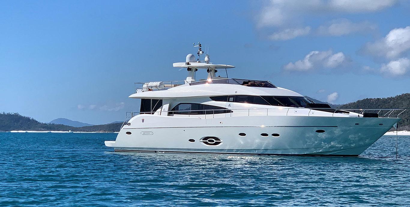 Aboard SOPHIA a 84ft (25.6m) luxury motor yacht , built by ROYAL DENSHIP in 2008