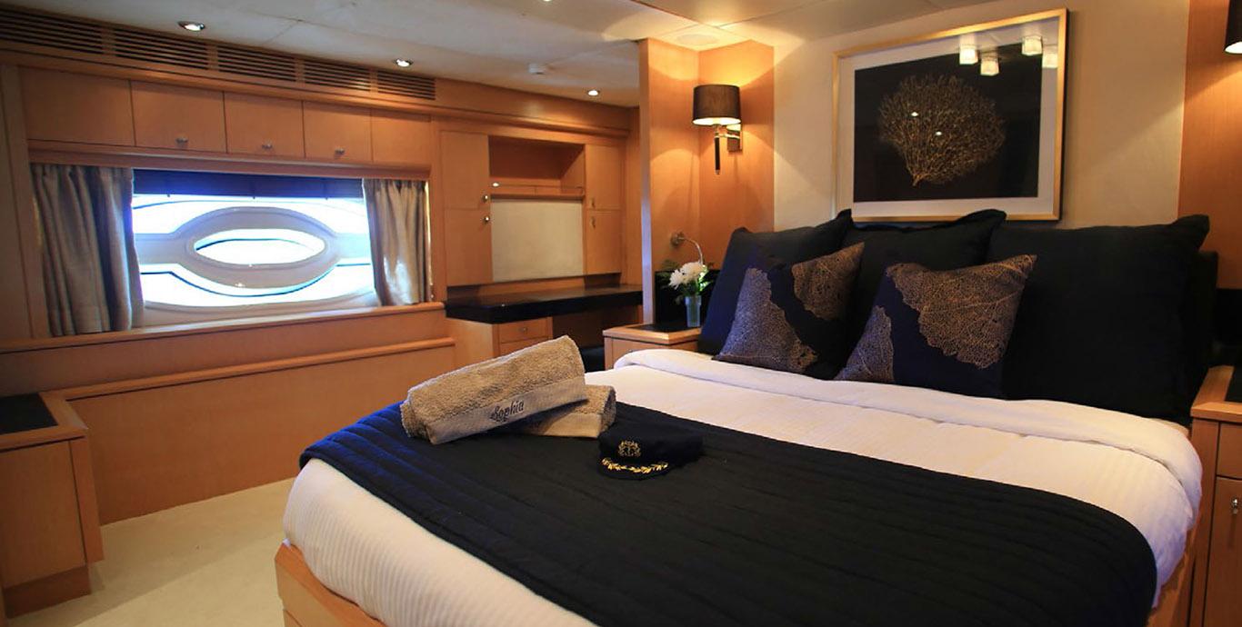 Aboard SOPHIA a 84ft (25.6m) luxury motor yacht , built by ROYAL DENSHIP in 2008