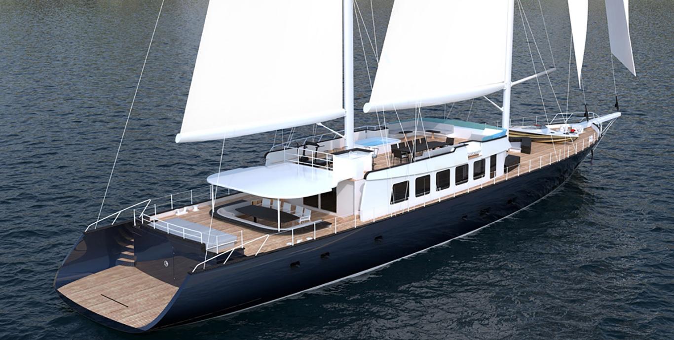 Aboard OGUZ KHAN a 165ft (50.5m) luxury sailing yacht , built by BODRUM OGUZ MARIN in 2021