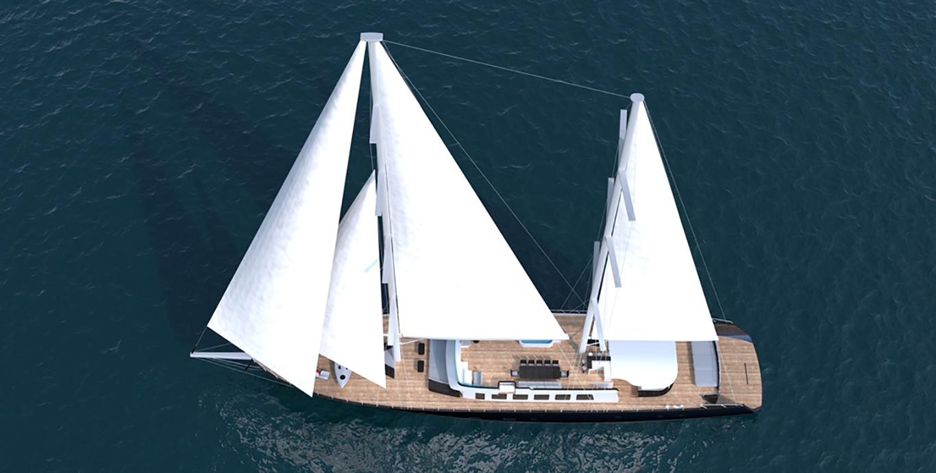Aboard OGUZ KHAN a 165ft (50.5m) luxury sailing yacht , built by BODRUM OGUZ MARIN in 2021