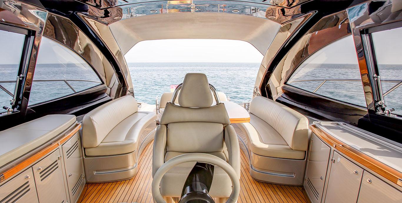 Aboard IMPULSE a 64ft (19.57m) luxury motor yacht , built by RIVA in 2007