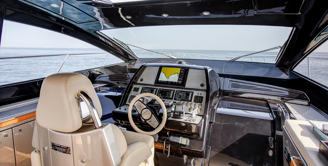 Aboard IMPULSE a 64ft (19.57m) luxury motor yacht , built by RIVA in 2007