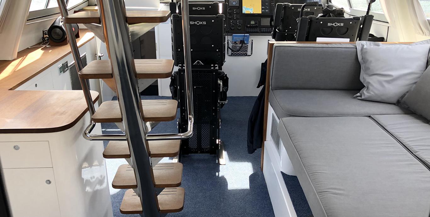 Aboard ENMER a 75ft (23m) luxury motor yacht , built by SAFEHAVEN MARINE LTD in 2019