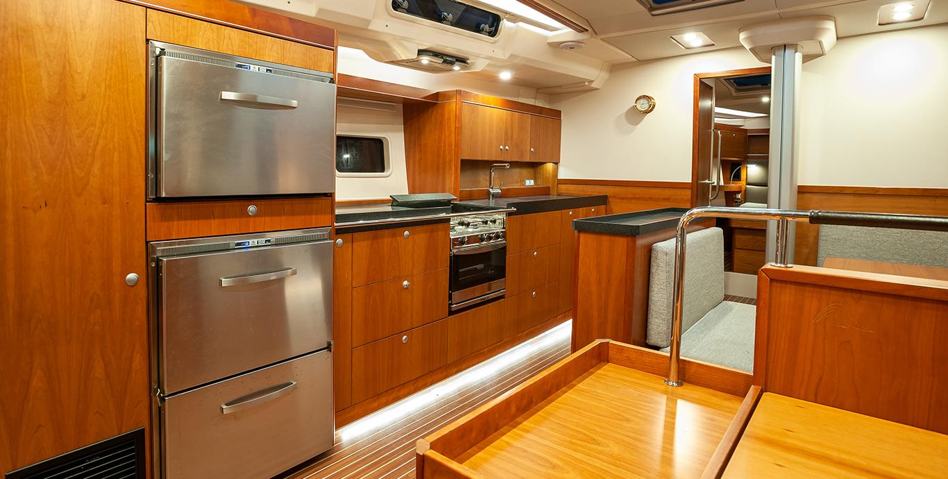 Aboard ALCHEMY a 56ft (17.15m) luxury sailing yacht , built by HANSEYACHTS in 2015