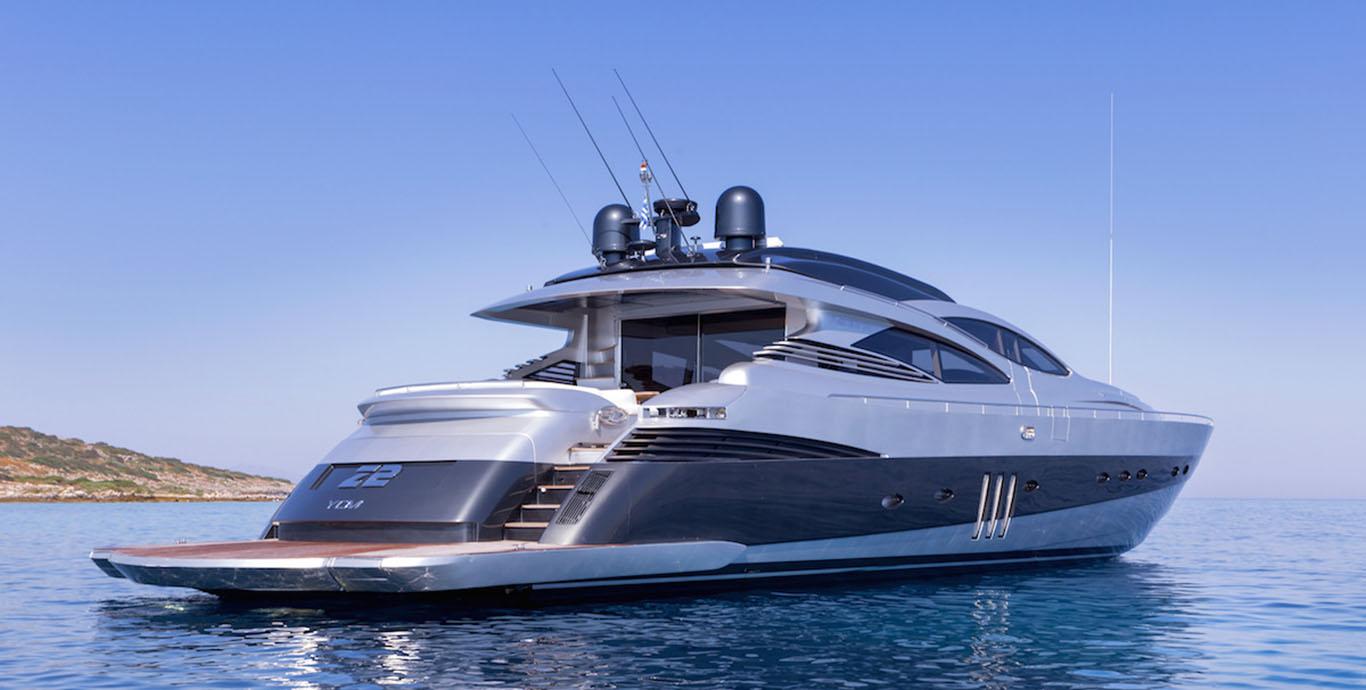 Aboard ONE a 90ft (27.42m) luxury motor yacht , built by PERSHING in 2006