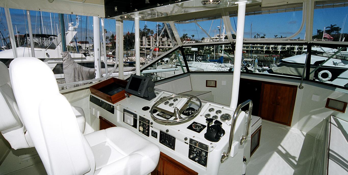 Aboard SEA SNAKE a 55ft (16.97m) luxury motor yacht , built by HATTERAS in 1980