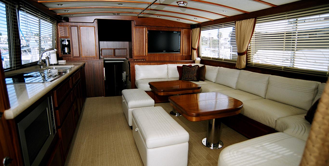 Aboard SEA SNAKE a 55ft (16.97m) luxury motor yacht , built by HATTERAS in 1980