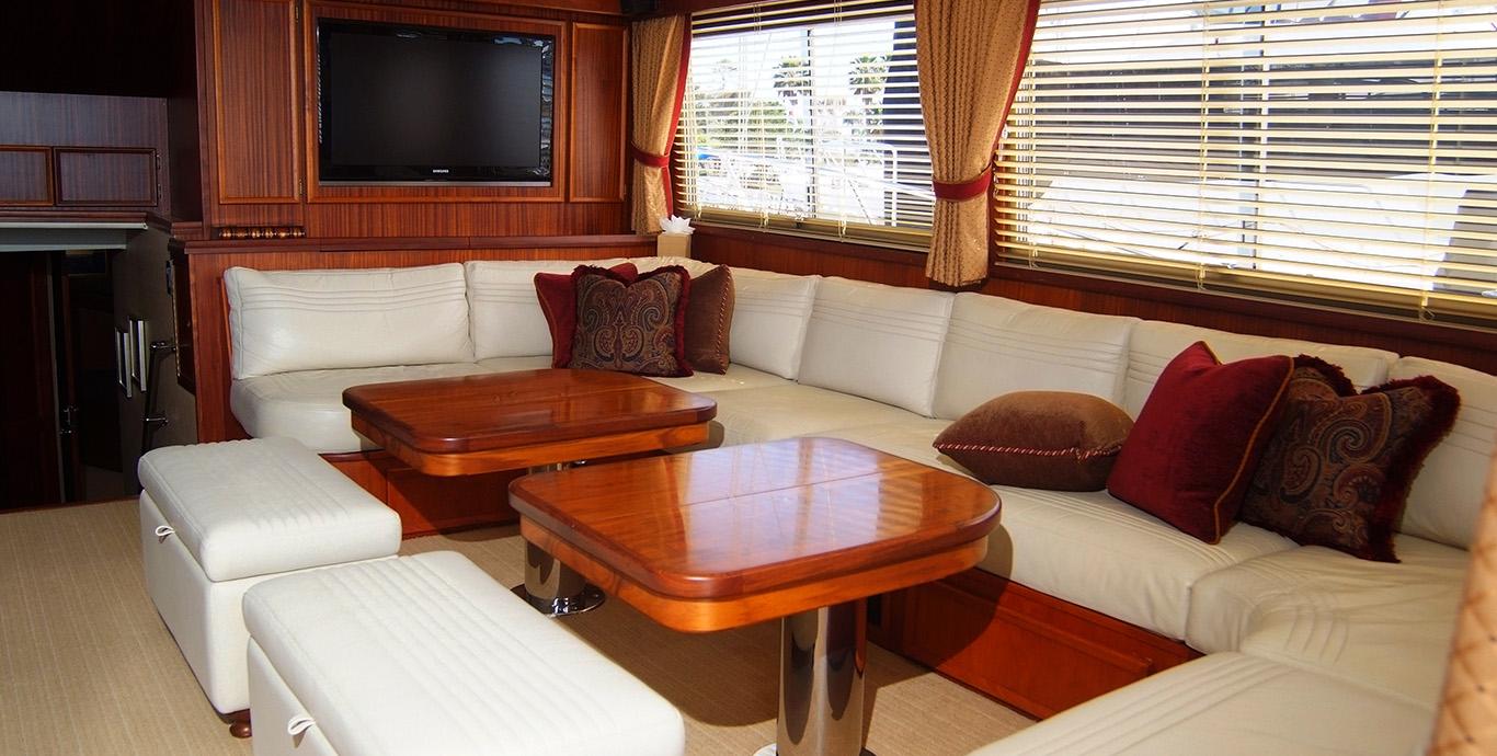 Aboard SEA SNAKE a 55ft (16.97m) luxury motor yacht , built by HATTERAS in 1980