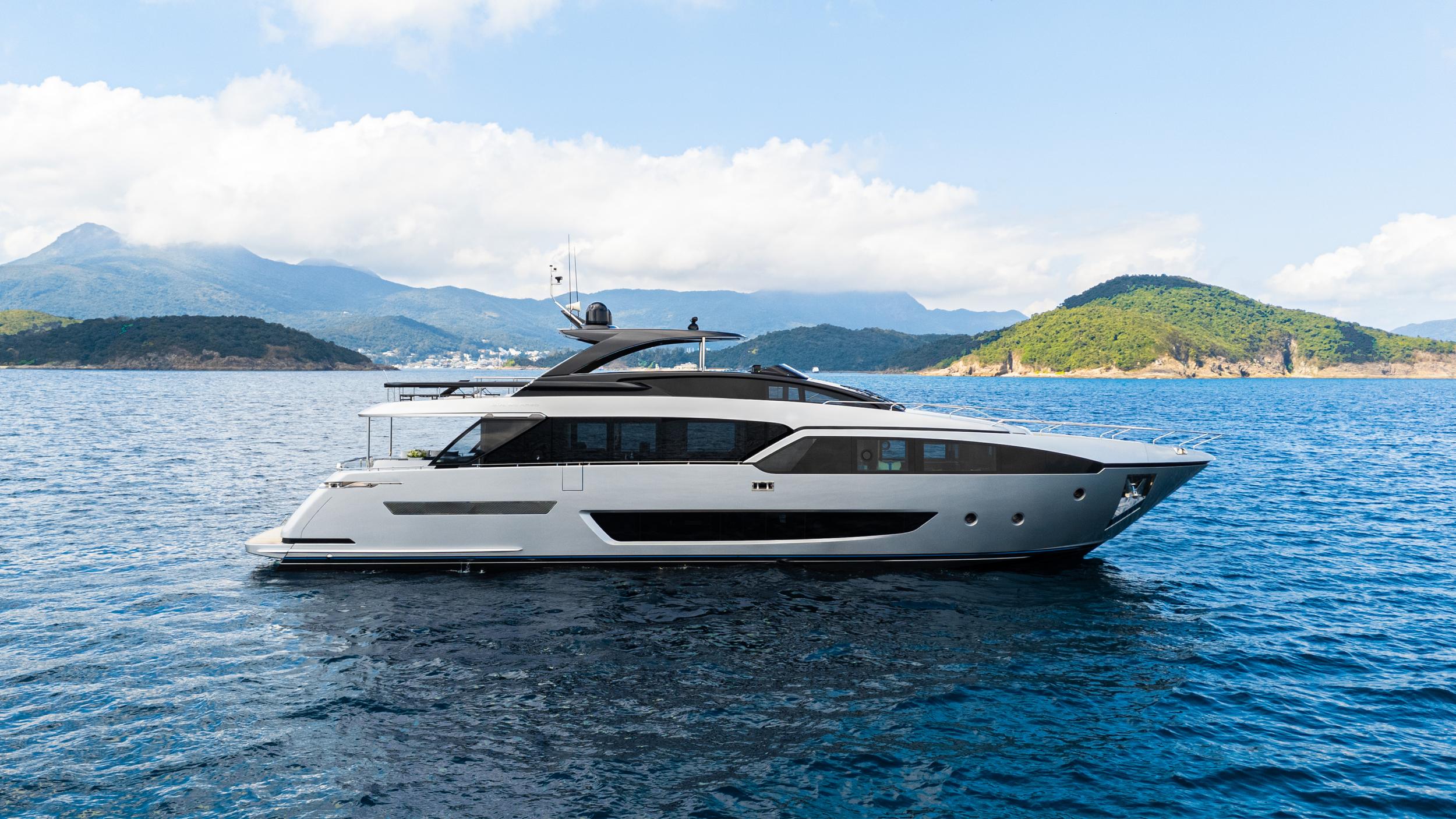 Aboard CHARLIE a 93ft (28.5m) luxury motor yacht for Sale available with Fraser Yachts, built by RIVA in 2020