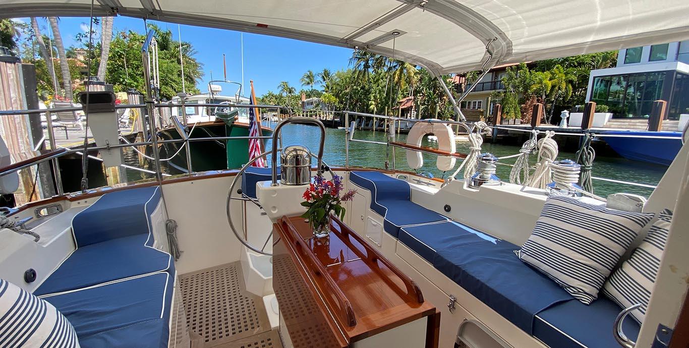 Aboard PANGOLIN a 50ft (15.24m) luxury sailing yacht , built by BRUCKMANN YACHTS in 2008