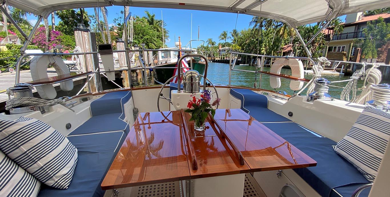 Aboard PANGOLIN a 50ft (15.24m) luxury sailing yacht , built by BRUCKMANN YACHTS in 2008