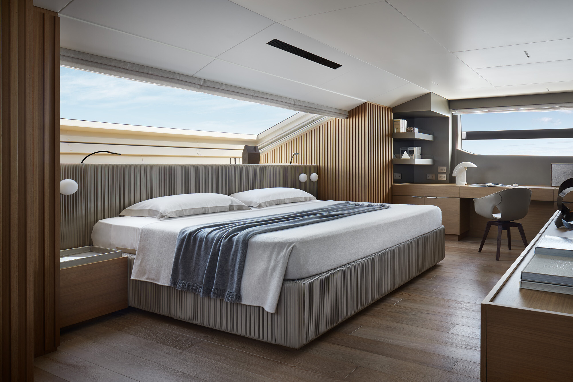 Aboard STELLA a 121ft (36.92m) luxury motor yacht for Sale available with Fraser Yachts, built by SANLORENZO in 2021