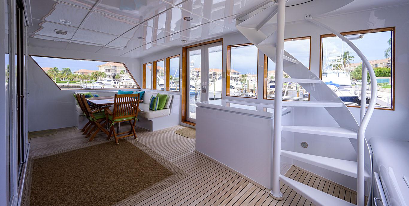 Aboard ARIES a 103ft (31.55m) luxury motor yacht , built by CHEOY LEE in 1989