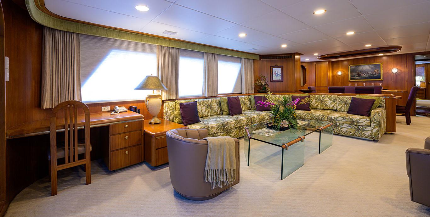 Aboard ARIES a 103ft (31.55m) luxury motor yacht , built by CHEOY LEE in 1989